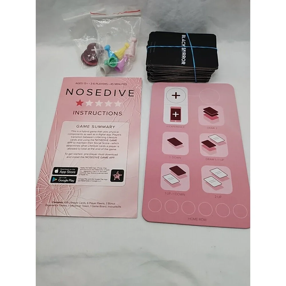 *Damaged Box* Black Mirror Nosedive Board Game Complete